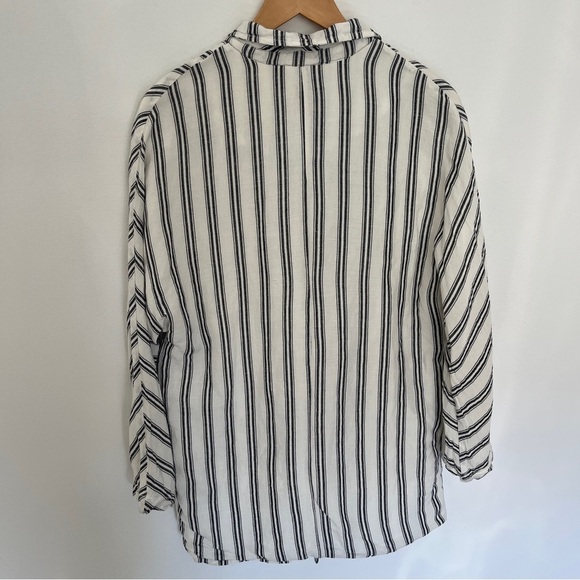 Anthropologie Pilcro Dolman-Sleeve Blazer Sz S Linen Blend Striped *O9 - Picture 3 of 3